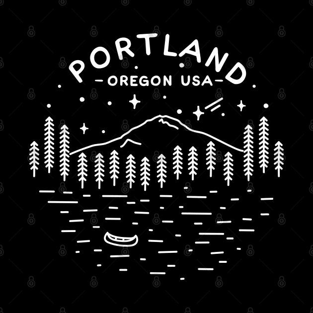 Portland Oregon USA white by Vectographers