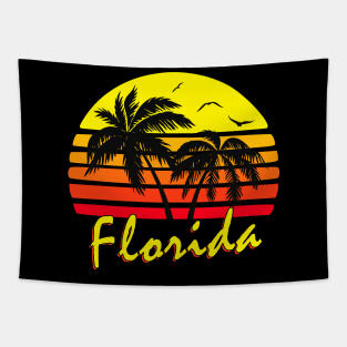 Florida Retro Sunset Tapestry