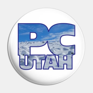 Park City Utah Snow and Sky Photo Text Pin