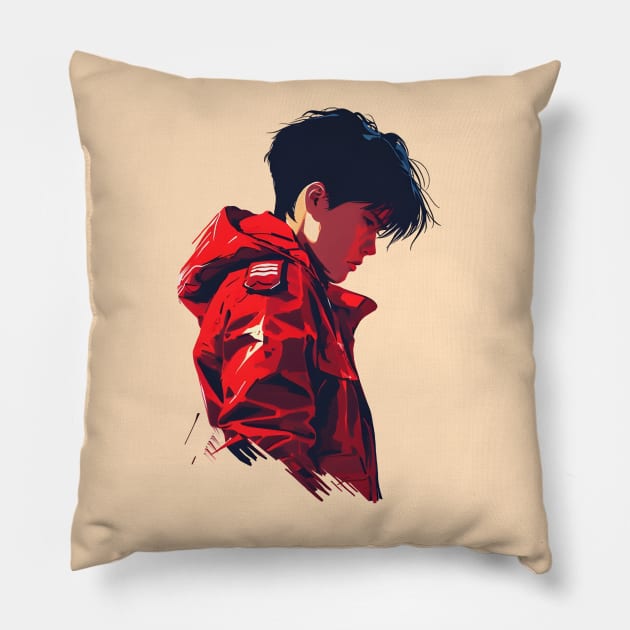 Akira Unleashed: Cyberpunk Masterpiece, Psychic Power Saga, and Fan Art Fusion Pillow by insaneLEDP