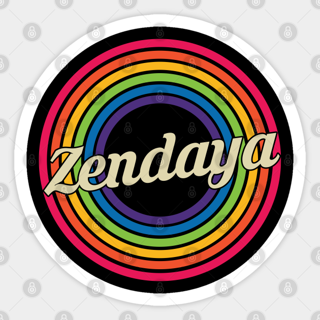 Zendaya - Retro Rainbow Style - Zendaya - Sticker