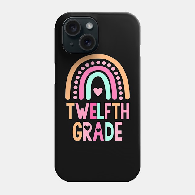 Back To School twelfth Grade Rainbow Kids Women Men 12th grade Phone Case by Zeus-Studio