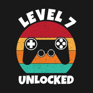 Level 7 Unlocked Video Game Birthday T-Shirt