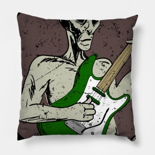 Grey Alien Electric Guitar Pillow