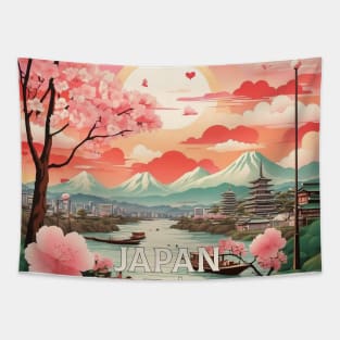 Japan Valentine's Day Vintage Retro Tapestry