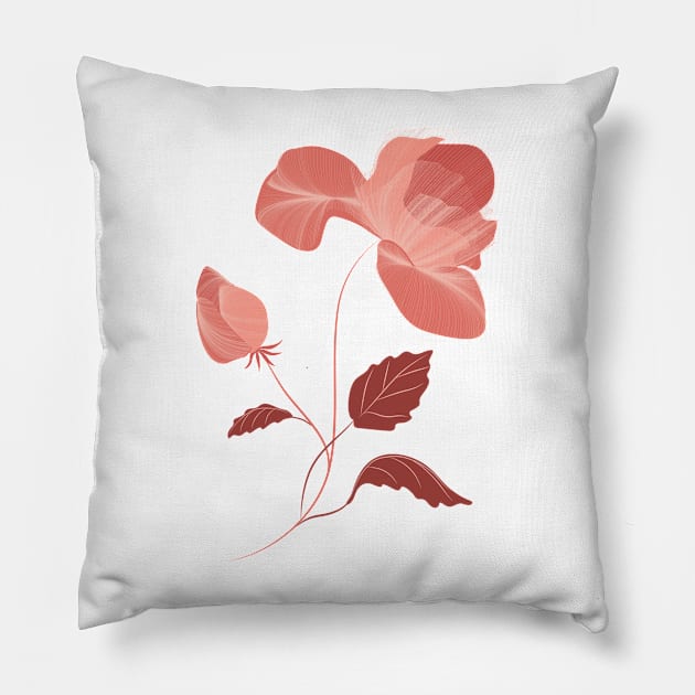 Red rose Pillow by Gerchek