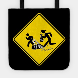 Breaking bad Road Sign yellow Tote