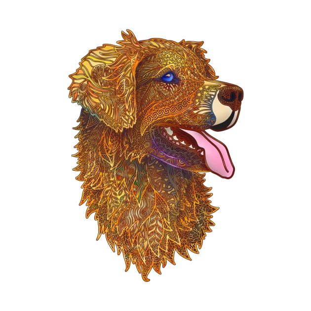 Golden Retriever Filigree by Hareguizer