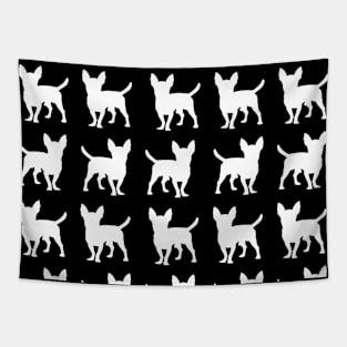 Chihuahua Silhouette Pattern Tapestry