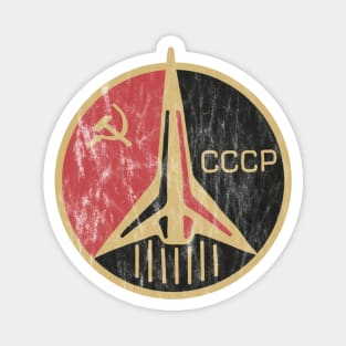 Retro Cosmonaut Mission Badge Magnet