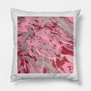 Pink, red, silver Valentine pour Pillow