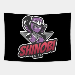 Purple Ninja Girl Tapestry