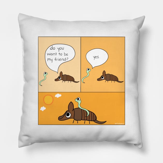 An Unlikely Friendship Pillow by katiebokan