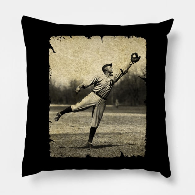Ty Cobb in Detroit Tigers Pillow by PESTA PORA