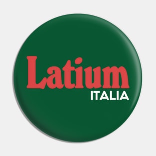 Latium // Italia Typography Region Design Pin