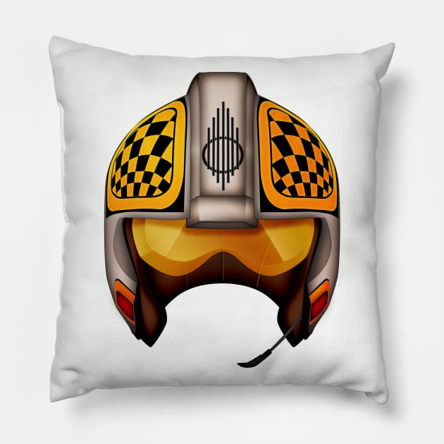 Mustache Friend in SPAAACE Pillow by DavidWhaleDesigns