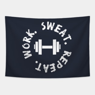 Work Sweat Repeat - Gym workout Tapestry