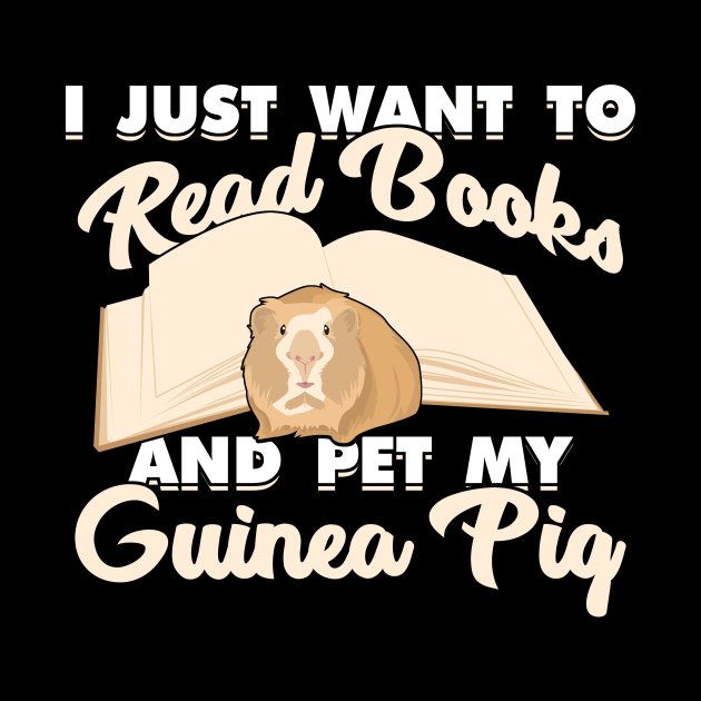 Guinea Pig Cavy Reading Books Bookworm Gift by Dolde08