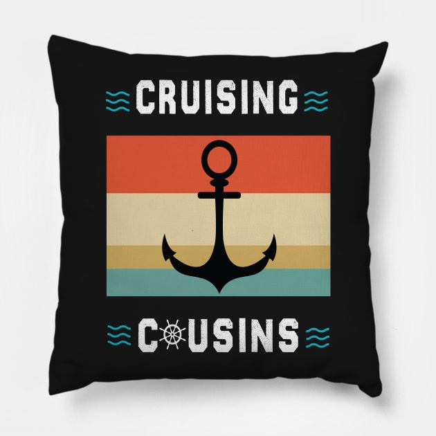 Cruising Cousins   cruise vacation Pillow by Salahboulehoual