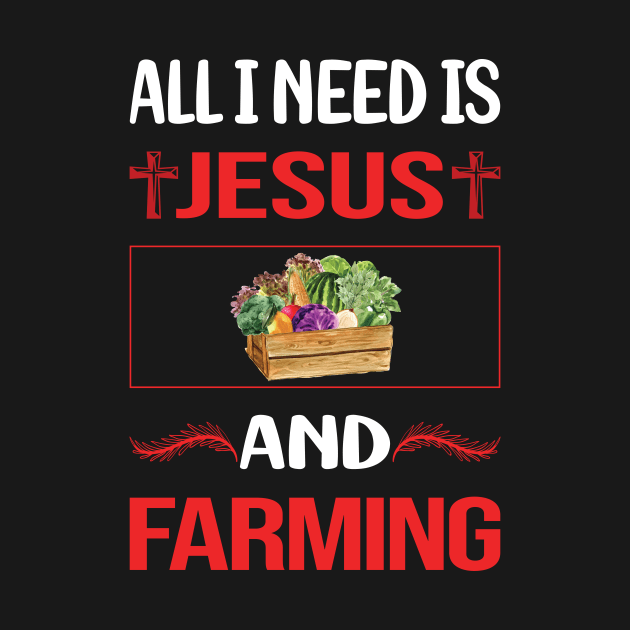 Funny Jesus Farming Farm Farmer by Happy Life