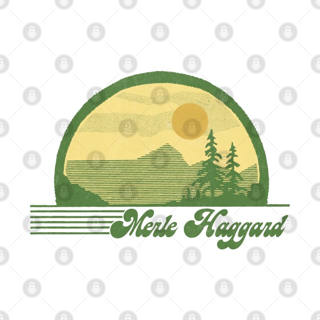 Merle Haggard / Retro Style Country Fan Design by DankFutura