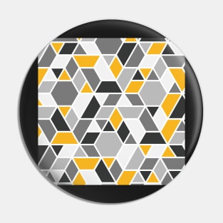 Abstract Geo - Yellow & Grey Pin