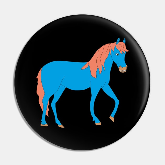 Blue Horse Pin by Alekvik