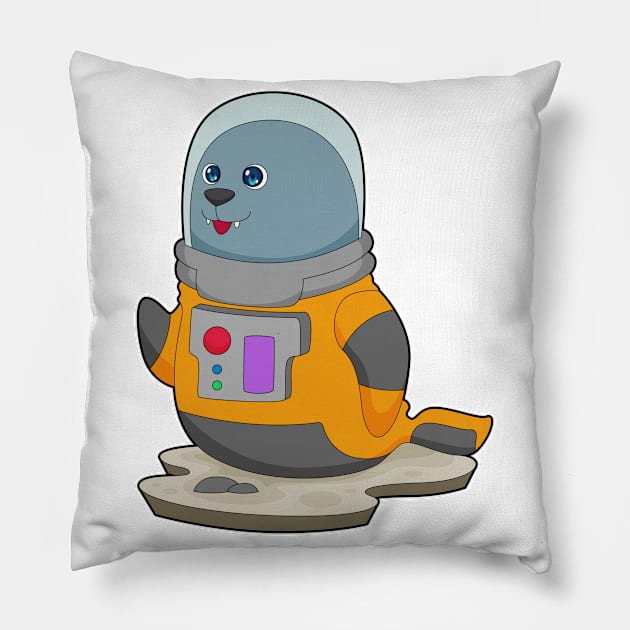 Seal Astronaut Space Pillow by Markus Schnabel