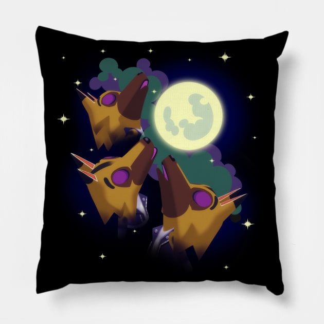 Three Kyle Moon Pillow by GalooGameLady