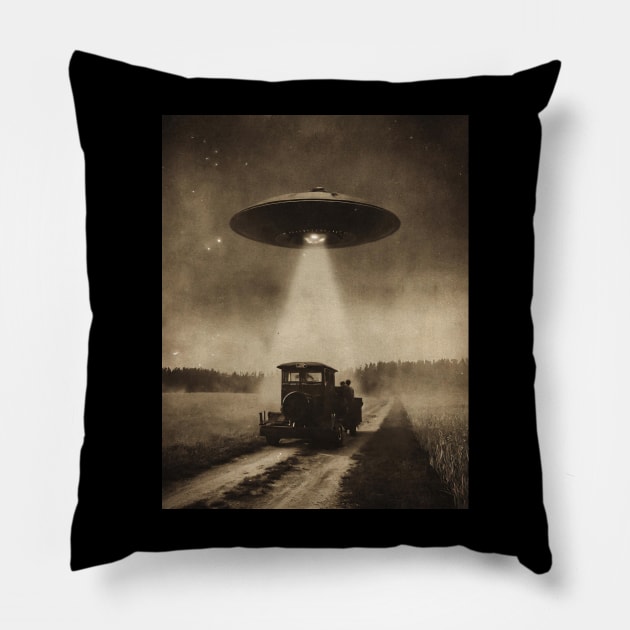 UFO: Galactic Tours Pillow by FehuMarcinArt