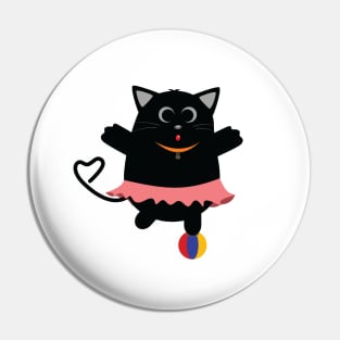 Fat Ballerina Cat Pin