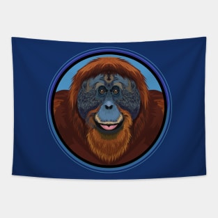 Orangutan Circle Tapestry