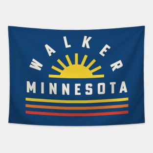 Walker Minnesota Vacation Vintage Retro Sunshine Tapestry