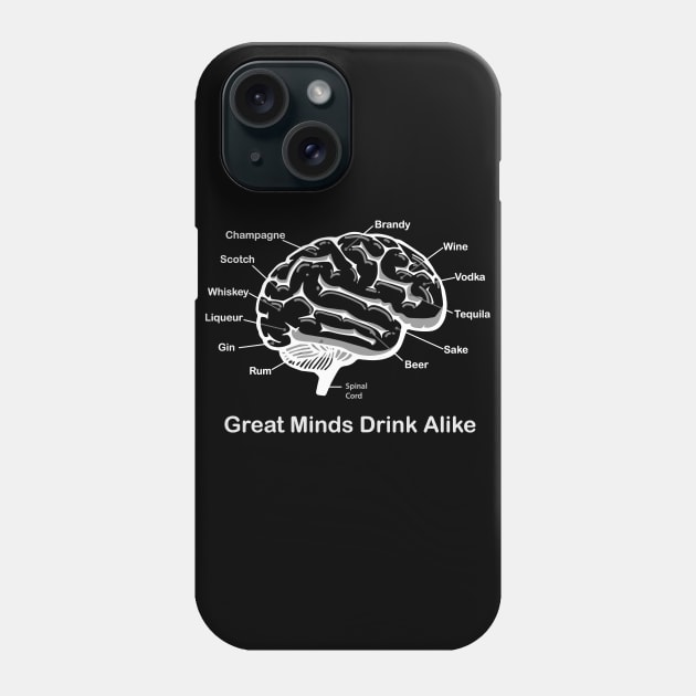 Great Minds Drink Alike Phone Case by Alema Art