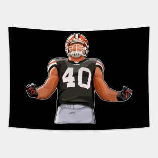 Peyton Hillis #40 Anger Reaction Tapestry