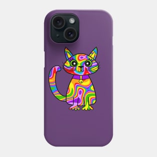 Cute Rainbow Cat Pride Colors Phone Case