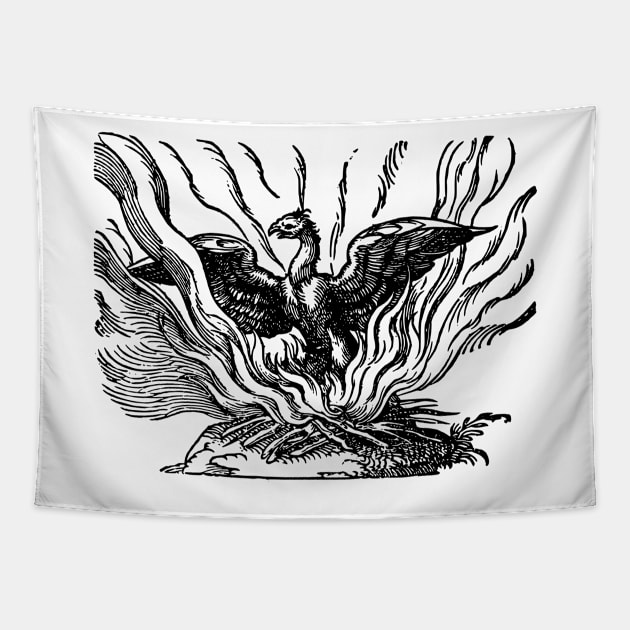 Medieval Mythical Phoenix Tapestry by Vintage Boutique