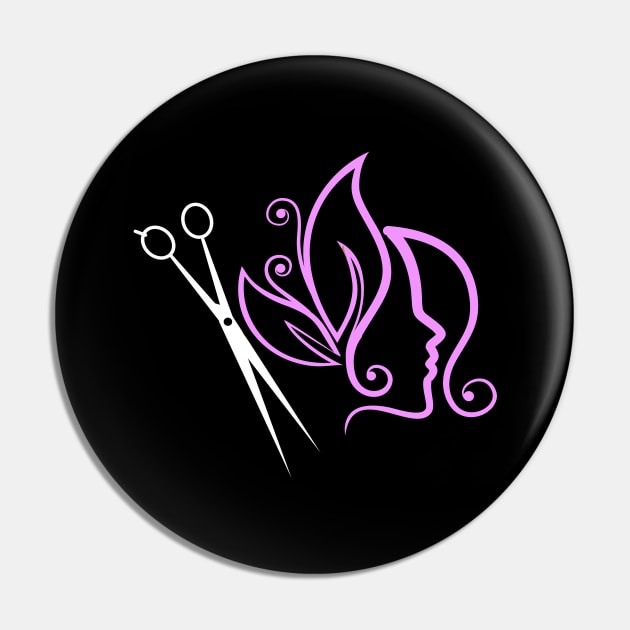 Barber Shop Beauty Saloon Hairdresser Fairy Pin by Foxxy Merch