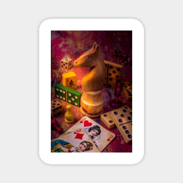 Game Night Still Life Magnet by photogarry