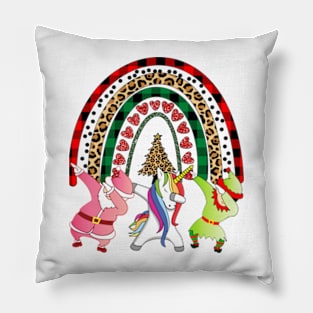 Dabbing Santa Elf Unicorn Christmas Rainbow Kids Boys Men Xmas Gift Pillow