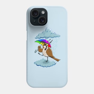 little sparrow under rain Phone Case