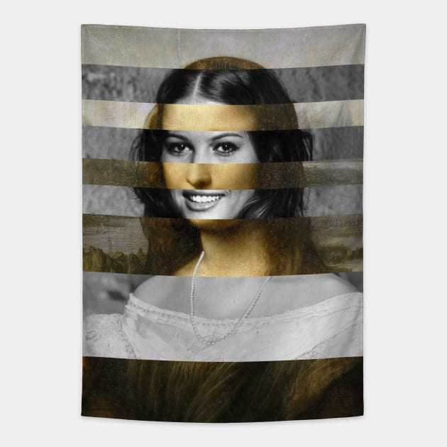 Mona Lisa by Leonardo da Vinci and Claudia Cardinale Tapestry by luigi-tarini