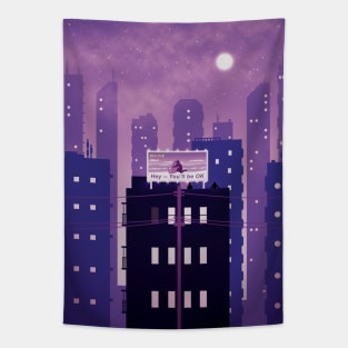 Japan Neon Nightscape Lovers Tapestry