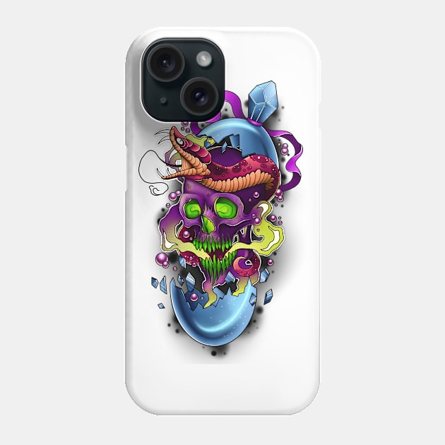 Poison Skull Phone Case by Joanna Szczygieł