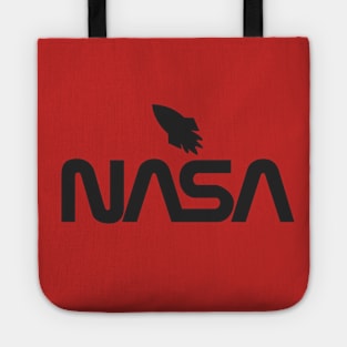 NASA Rocket Black Tote