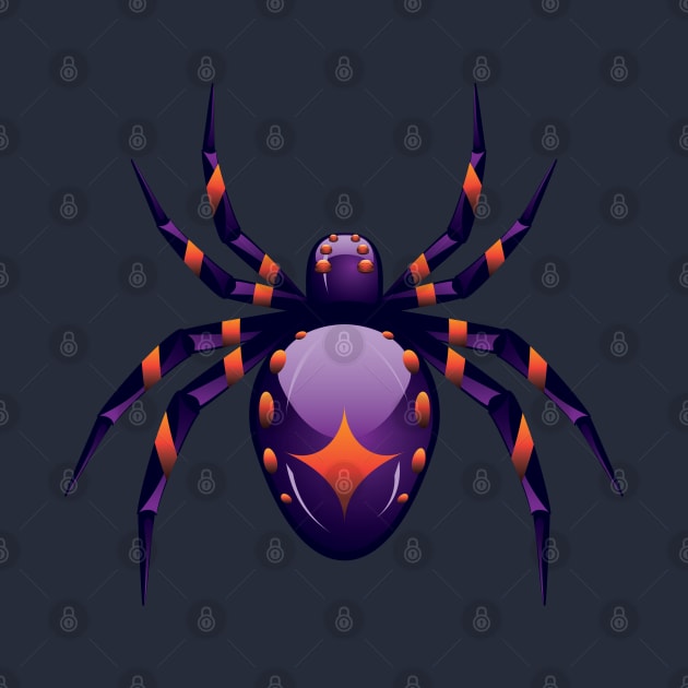 Cartoon Purple Spider by AnnArtshock