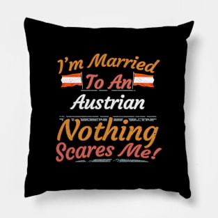 Austria Flag Butterfly - Gift for Austrian From Austria Europe,Western Europe,EU, Pillow