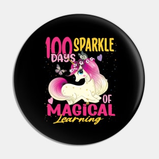 100 days of magical learning Unicorn Lovers Gift Pin