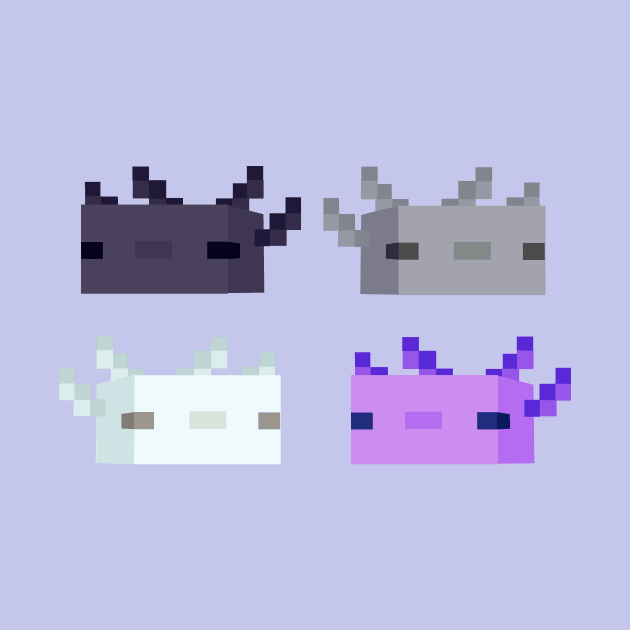 ace axolotls by Midnight_rabbit