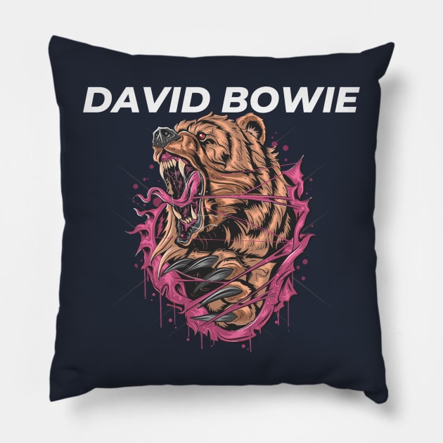 david bowie Pillow by aliencok